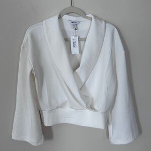 Spanx Air Essentials wrap top powder off white size M NWT